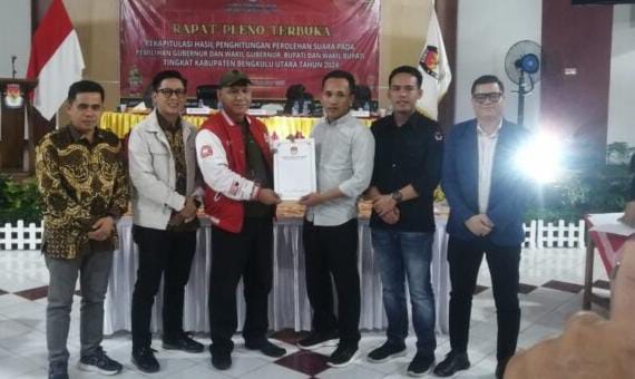 Paslon Arie-Sumarno Raih 94,45 Persen Suara Pilkada Bengkulu Utara 