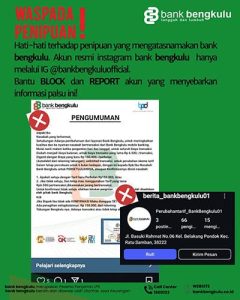 Bank Bengkulu Peringatkan Masyarakat: Waspada Hoaks Skema Biaya Transaksi