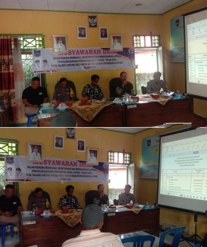 PEMDES TALANG GINTING GELAR MUSDES LPPDES 2024 DAN REMBUK STUNTING