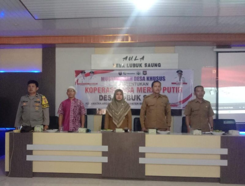 Pemdes Lubuk Sahung Gelar Musdes, Resmikan Pembentukan Koperasi “Merah Putih”
