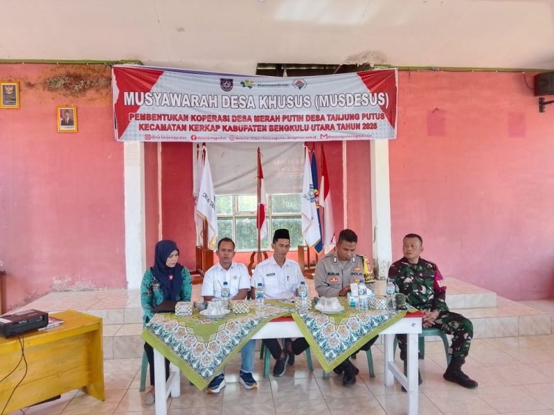Pemdes Tanjung Putus Gelar Musdesus, Bahas Pembentukan Koperasi Desa “Merah Putih”