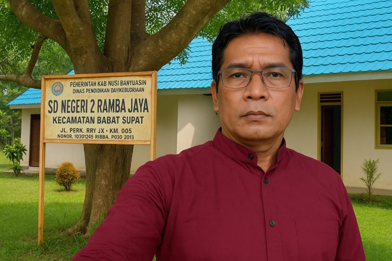 Hujan, Sekolah Sepi: SD Negeri 02 Ramba Jaya Kembali Tak Gelar Kegiatan Belajar Mengajar